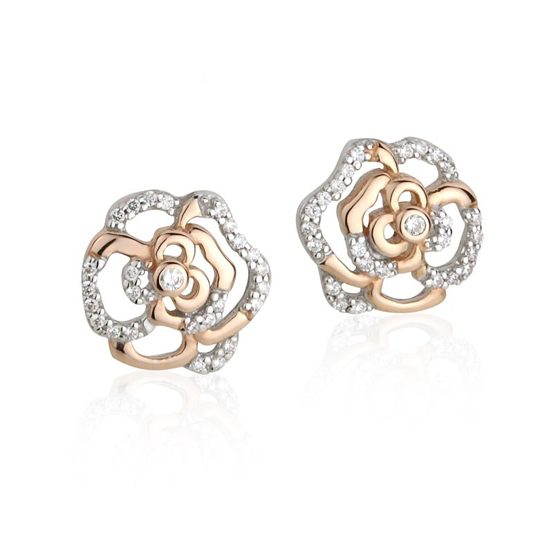 Jean Butler Jewelry Irish Earrings Sterling Silver Irish Rose Two