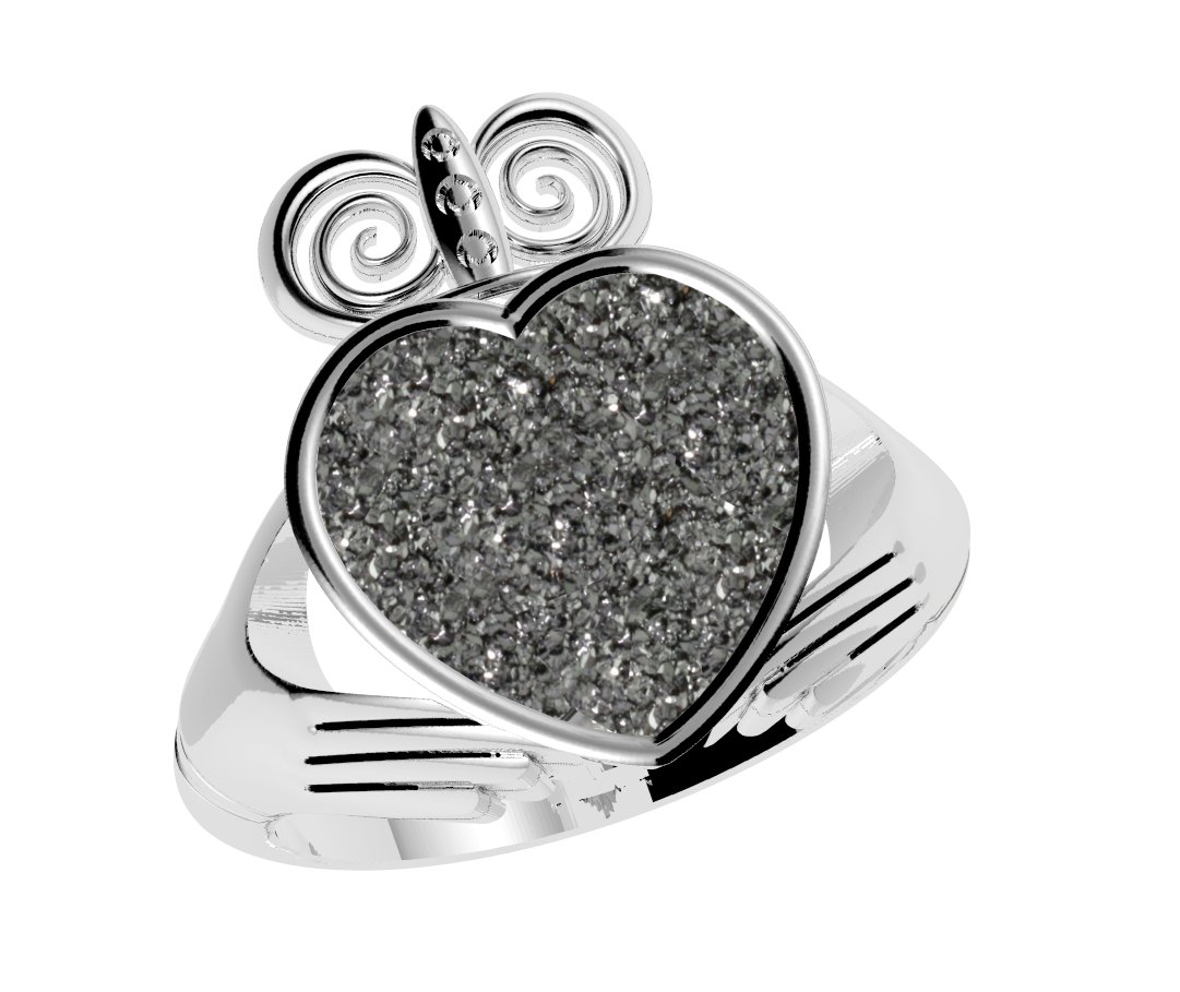 Product image for Claddagh Ring -  Black Drusy