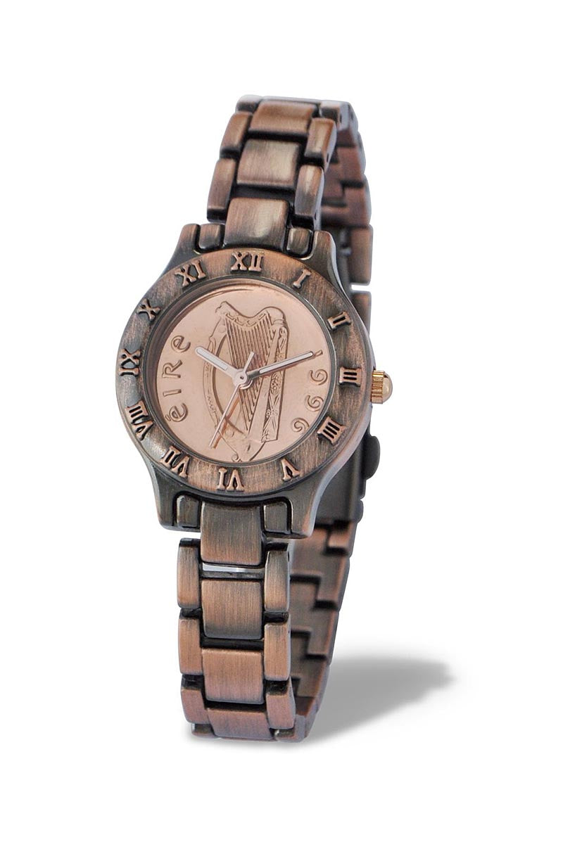Irish Penny Watch Mens Brushed Copper Irish Two Pence Watch at