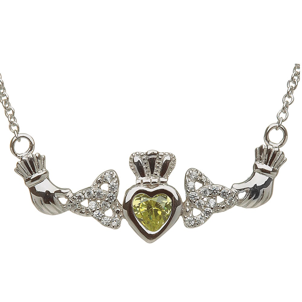 Product image for SALE | Sterling Silver Mother's Family Necklace - Trinity Knot MARCH