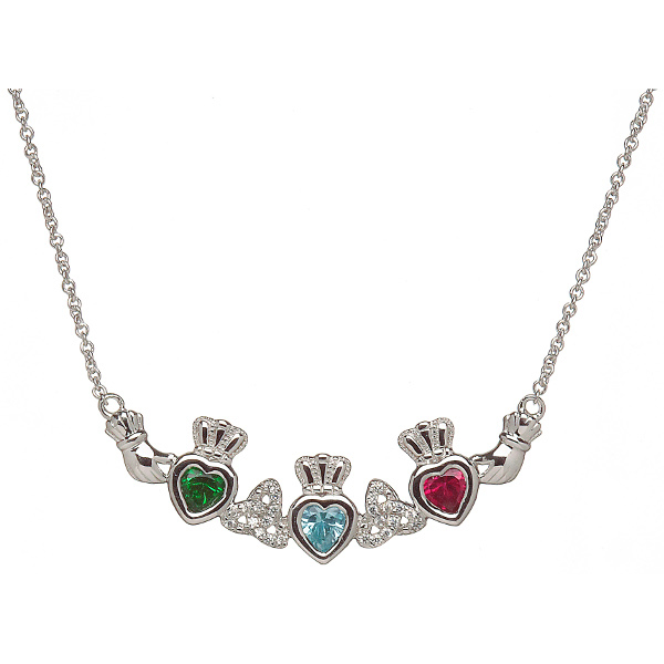 Product image for SALE | Sterling Silver Mother's Family Necklace - Trinity Knot MARCH