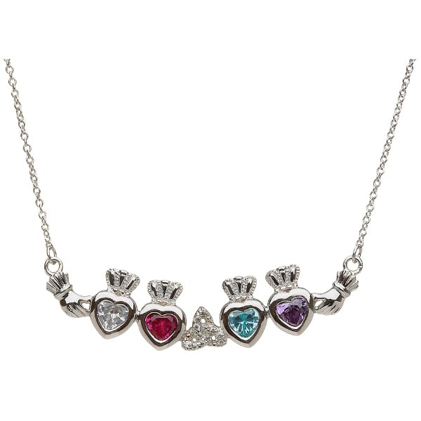 Product image for SALE | Sterling Silver Mother's Family Necklace - Trinity Knot MARCH