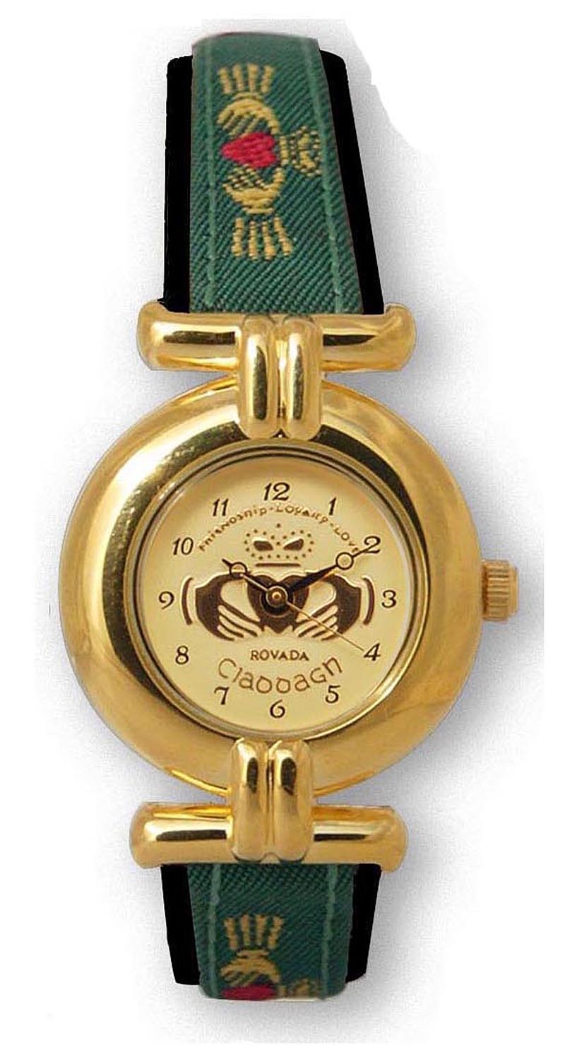 Ladies Claddagh Watch Gold Plated 'Meave' at ROVC54578