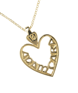 Product image for Irish Necklace - Mo Anam Cara My Soul Mate Pierced Heart Pendant with Chain