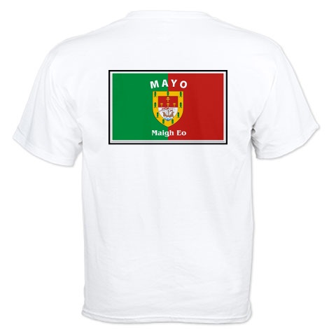 Product image for Irish T-Shirt - Irish County T-Shirt  Left Chest - White