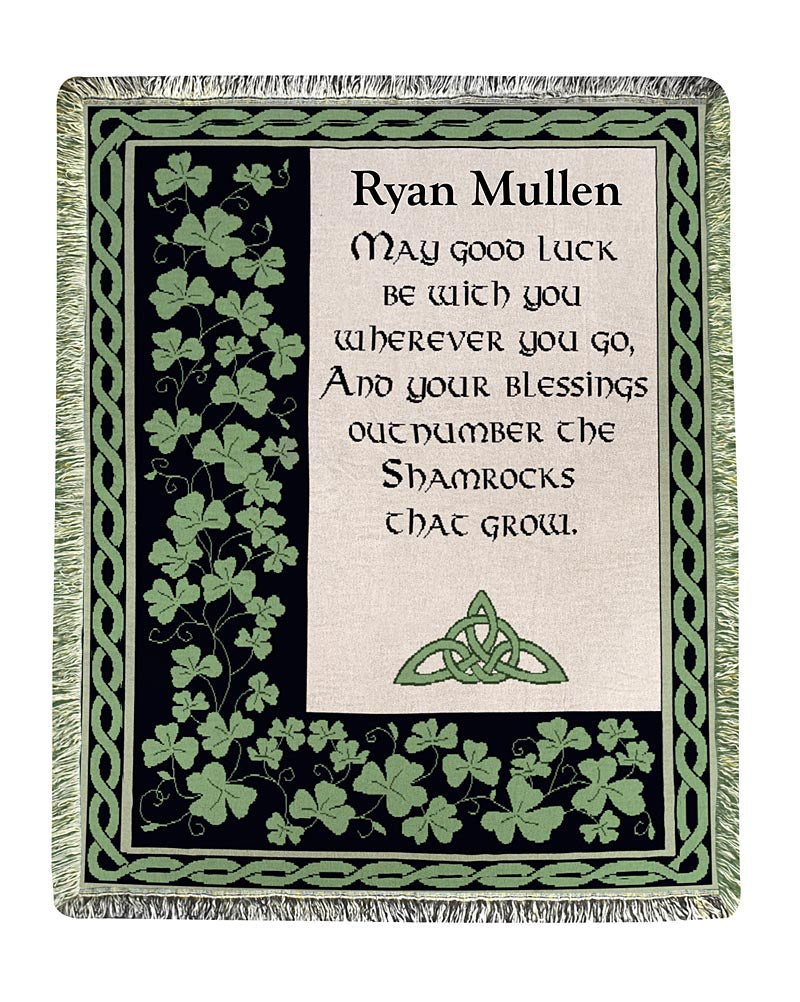 Personalized Irish Luck Throw at MWWPWAIRL79