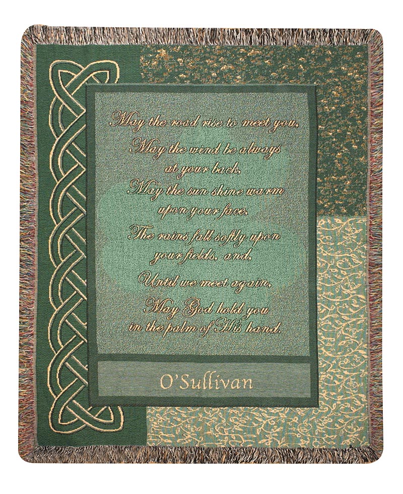 Personalized Irish Blessing Throw at MWWPWATIRCL