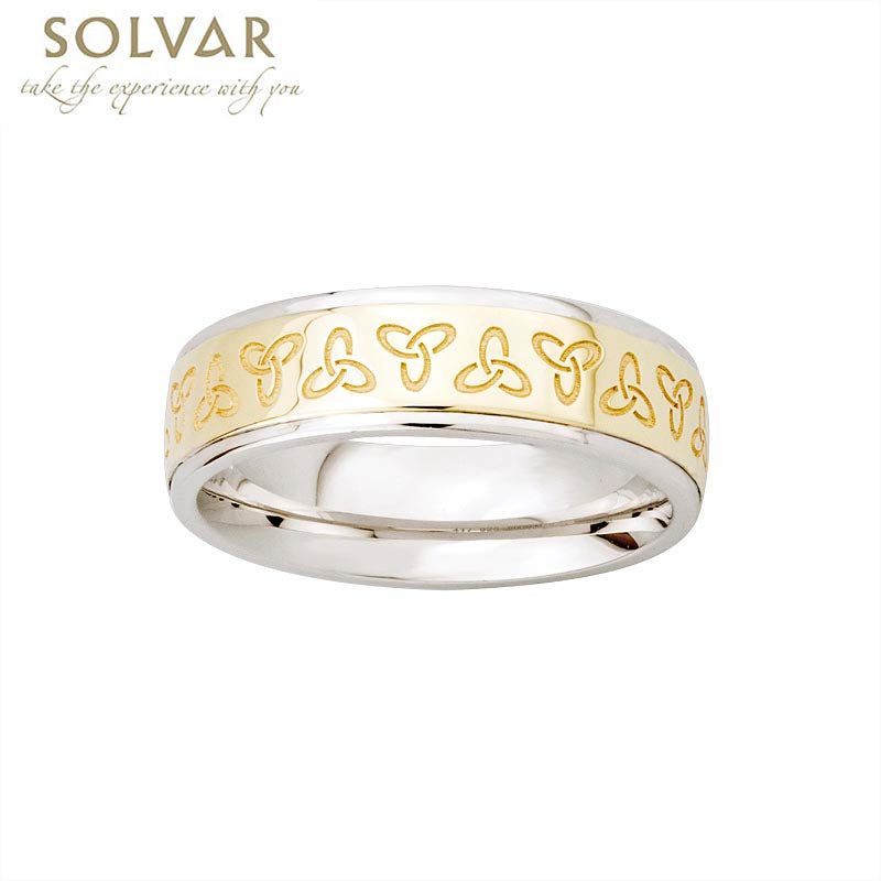 Trinity Knot Ring 10k Gold and Sterling Silver Trinity Knot Ladies