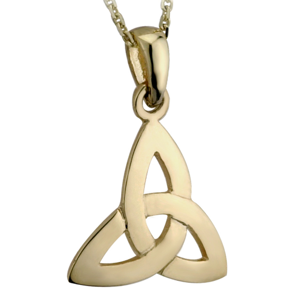 Product image for Celtic Pendant - 14k Yellow Gold Trinity Knot Pendant with Chain