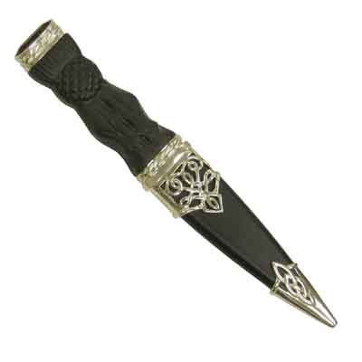 Product image for Silver Celtic Knot Dagger with Stone