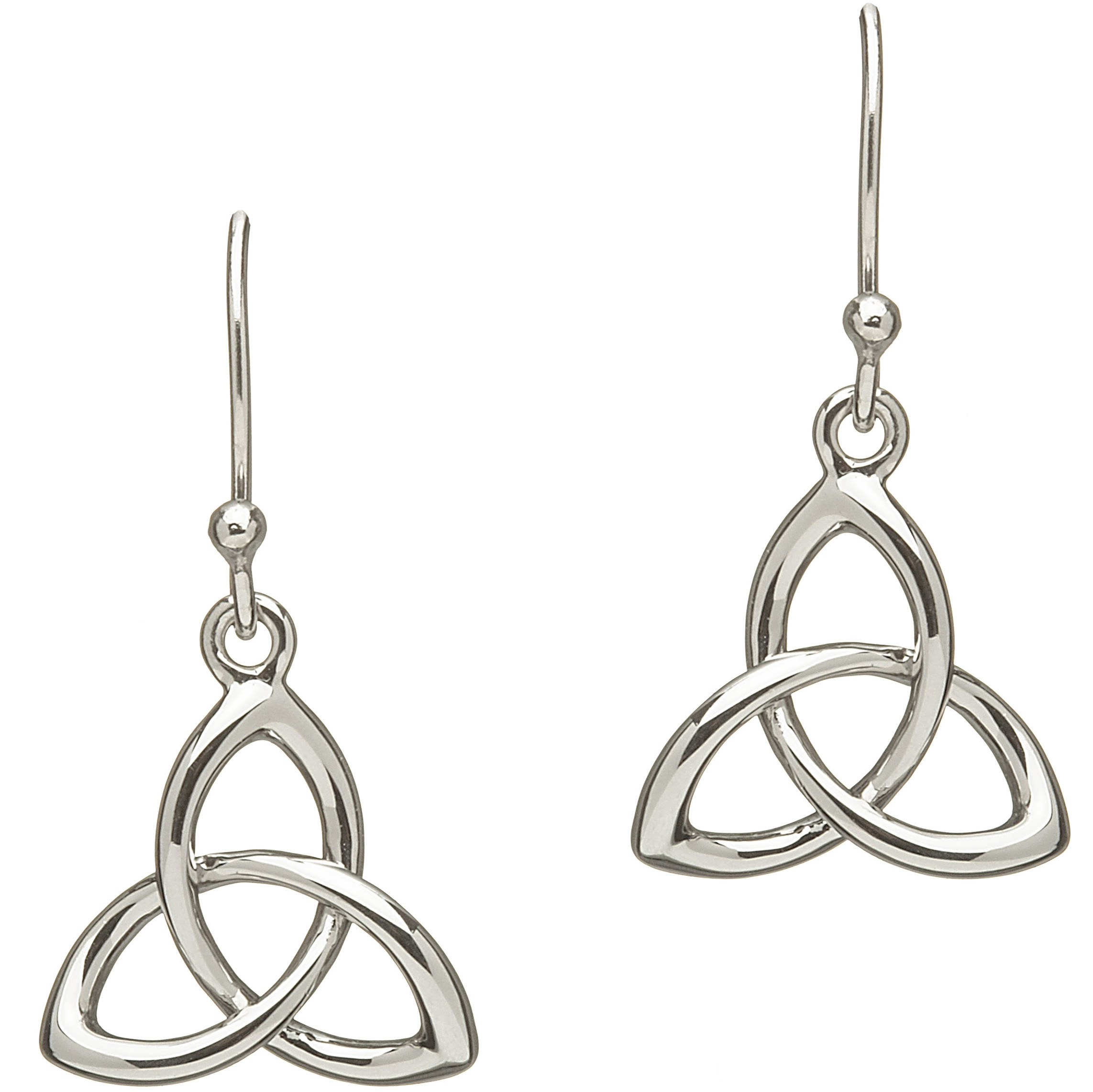 Product image for Trinity Knot Earrings - Sterling Silver Celtic Trinity Knot Earrings