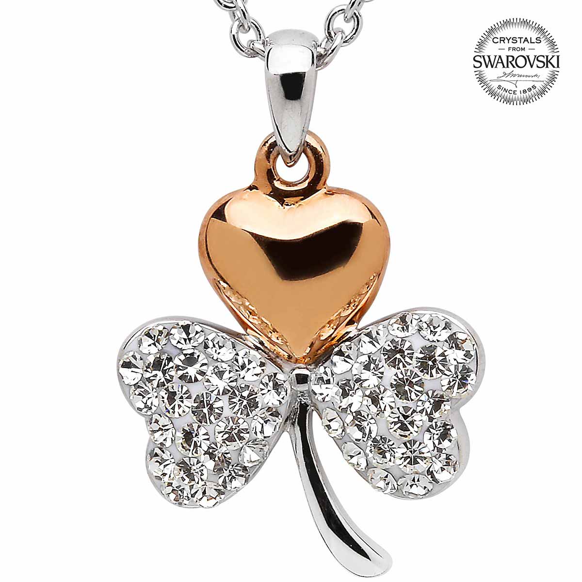 Swarovski shamrock necklace sales