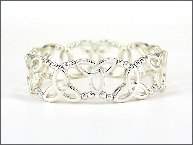 Product image for Trinity Knot Jewelry - Silvertone Trinity Knot Stretch Bracelet