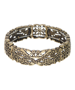 Product image for Irish Bracelet - Bronze tone Book of Kells Stretch Celtic Bracelet