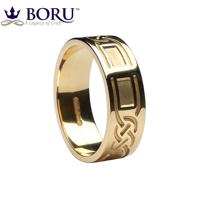 Product image for Celtic Ring - Ladies Celtic Knot Panel Wedding Band