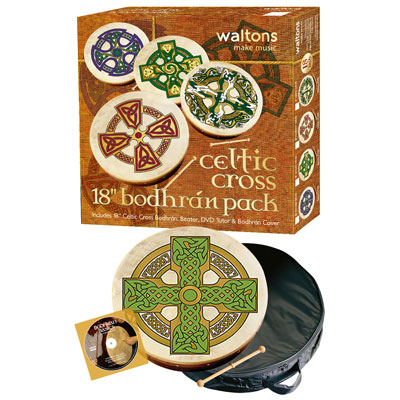 Product image for Bodhran Drum - 18' Cloghan Cross Bodhran Package