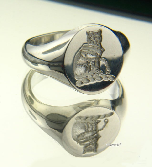 Product image for Irish Rings - Sterling Silver Family Crest Ring and Wax Seal