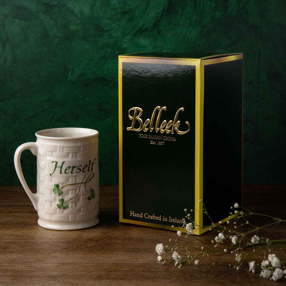 Product image for Belleek Shamrock Herself Mug