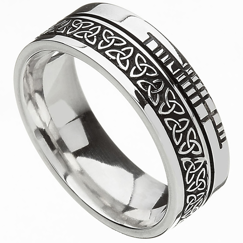 Product image for SALE | Celtic Ring - Comfort Fit 'Faith' Trinity Knot Irish Wedding Band