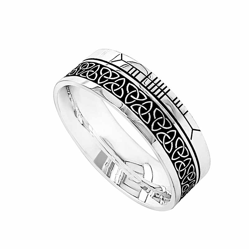 Product image for Celtic Ring - Comfort Fit 'Faith' Trinity Knot Irish Wedding Band
