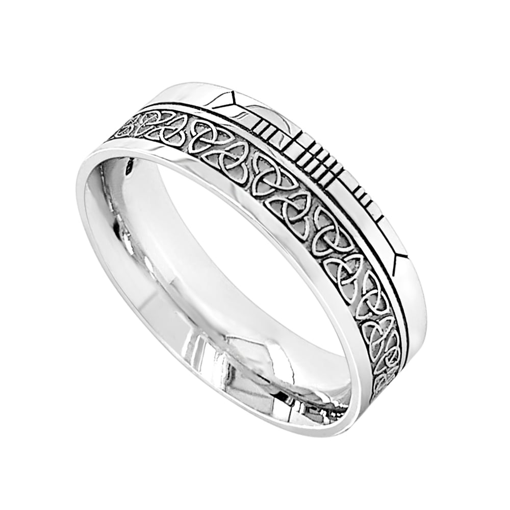 Product image for Celtic Ring - Comfort Fit 'Faith' Trinity Knot Irish Wedding Band