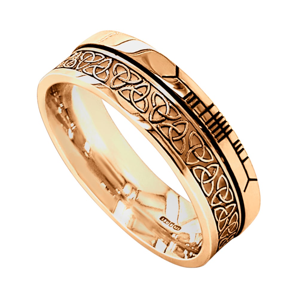 Product image for Celtic Ring - Comfort Fit 'Faith' Trinity Knot Irish Wedding Band