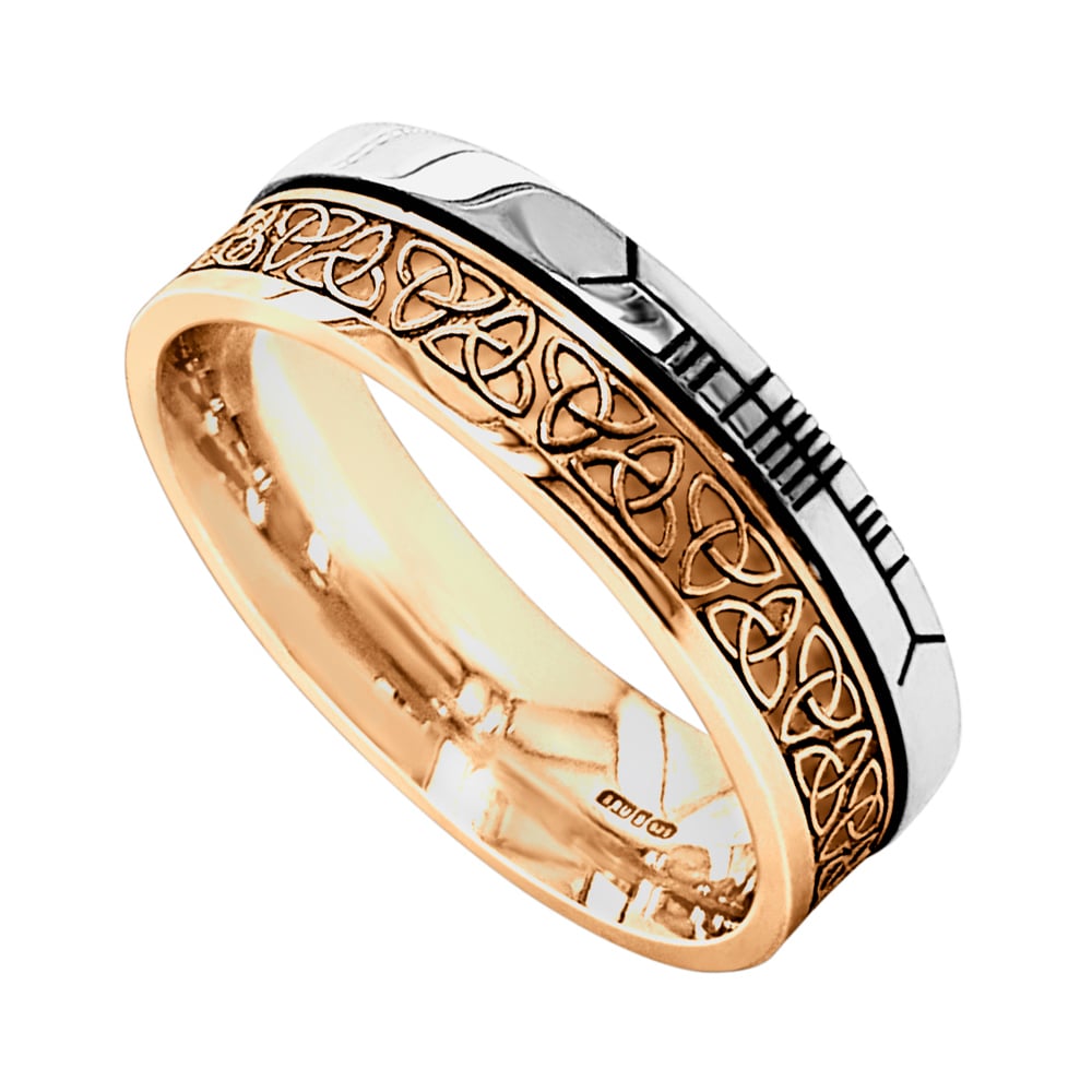 Product image for Celtic Ring - Comfort Fit 'Faith' Trinity Knot Irish Wedding Band