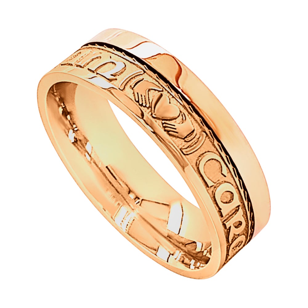 Irish Rings Comfort Fit Mo Anam Cara My Soul Mate Wedding Band at IrishShop 2618BR10