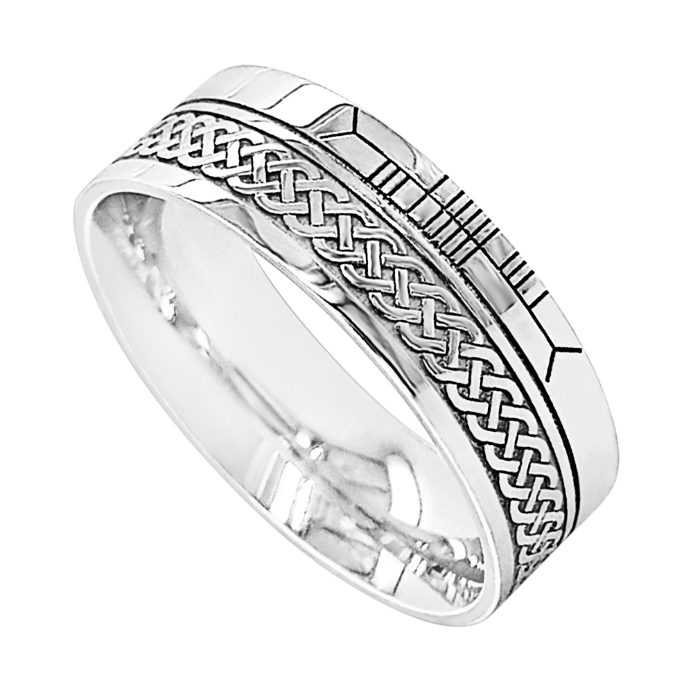 Product image for Celtic Ring - Comfort Fit 'Faith' Celtic Knot Irish Wedding Band