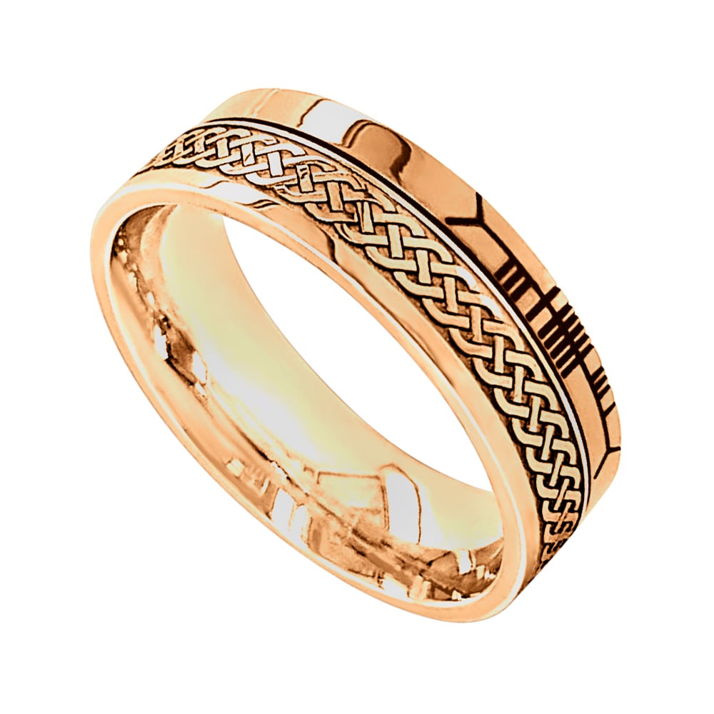Product image for Celtic Ring - Comfort Fit 'Faith' Celtic Knot Irish Wedding Band
