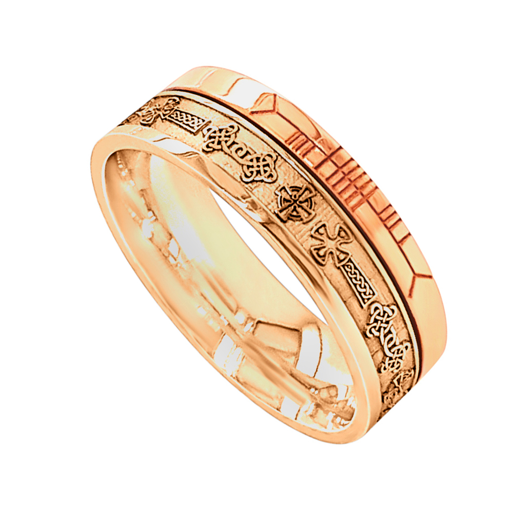 Product image for Celtic Ring - Comfort Fit 'Faith' Celtic Cross Irish Wedding Band