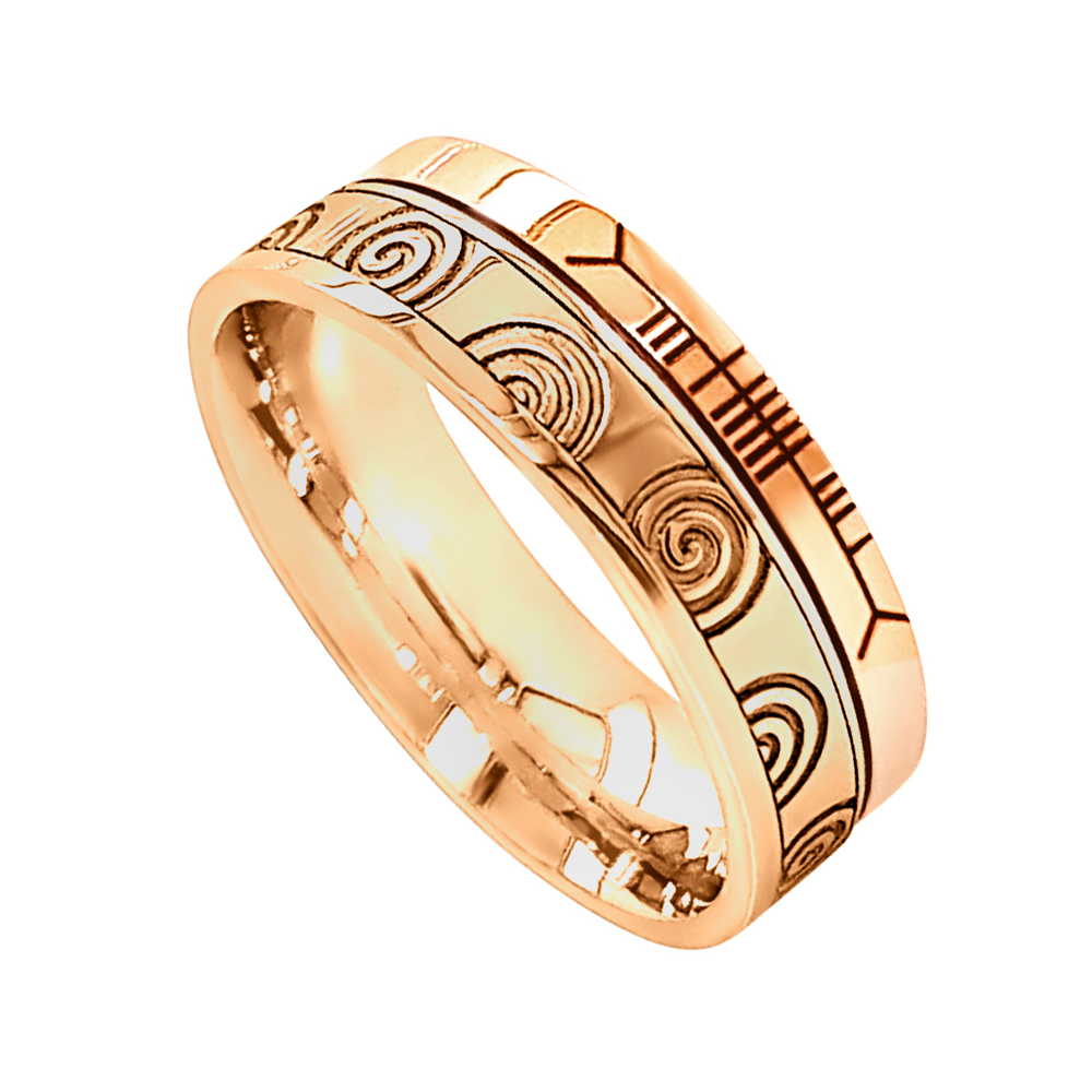 Product image for Irish Rings - Comfort Fit Faith Newgrange Wedding Band