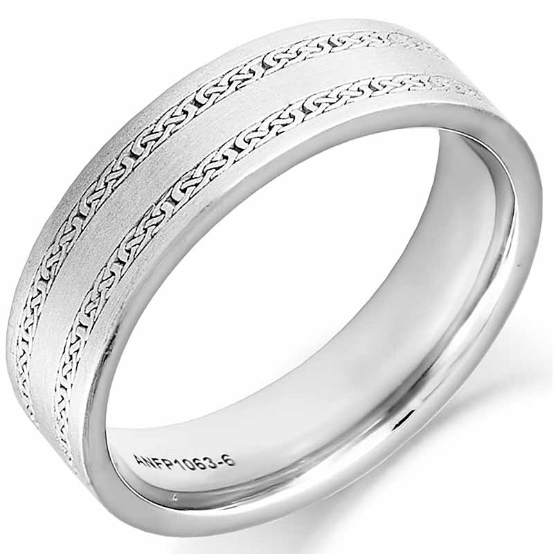 Product image for Irish Wedding Ring - Ladies Gold Twin Celtic Knot Wedding Band