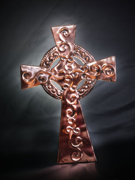 Product image for Copper Celtic Cross Wall Plaque