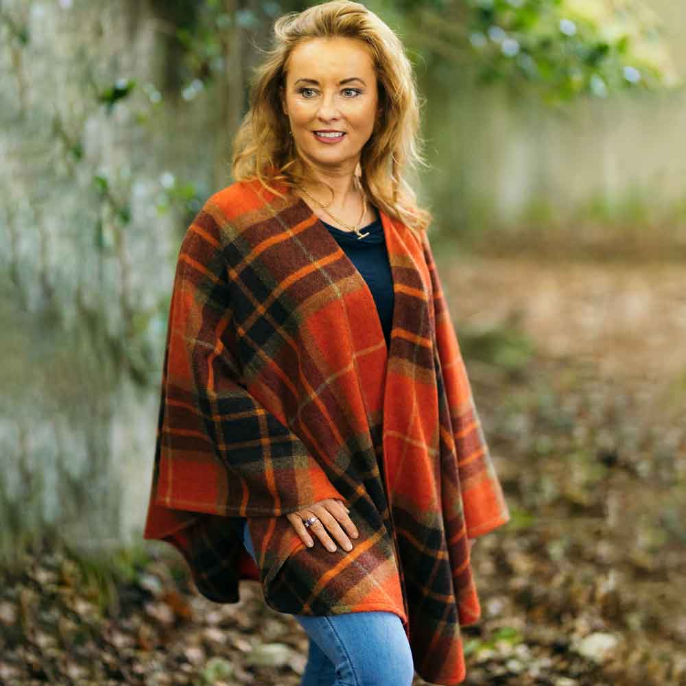 Product image for Irish Cape | 100% Brushed Lambswool Ladies Cape ULADH