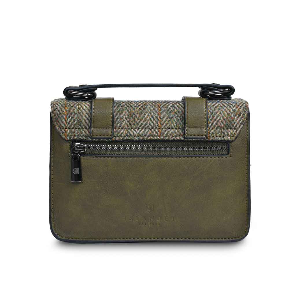 Product image for Celtic Tweed Handbag | Chestnut Herringbone Harris Tweed® Mini Satchel