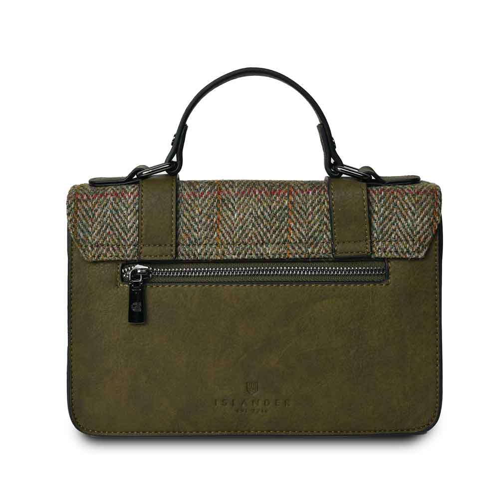Product image for Celtic Tweed Handbag | Chestnut Herringbone Harris Tweed® Large Satchel
