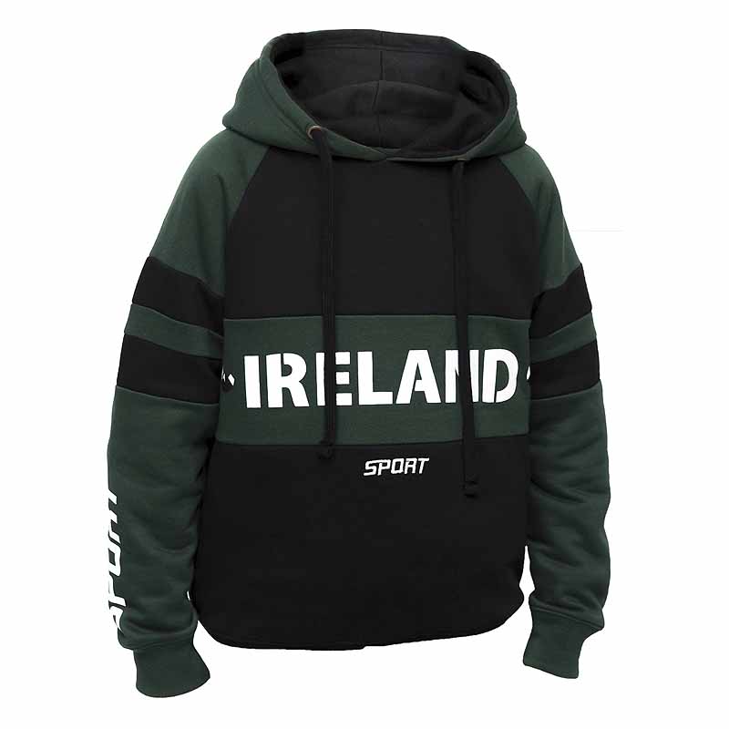 Product image for Irish Sweatshirt | Green & Black Ireland Sport Kids Hooded Sweatshirt