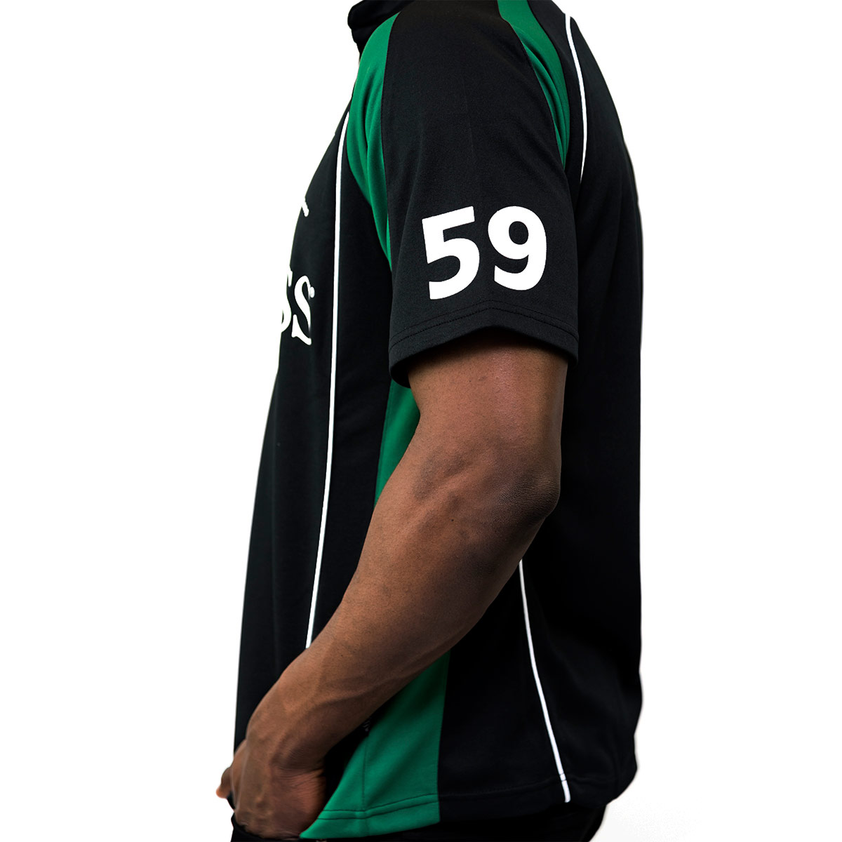 Product image for Irish Shirt | Guinness Black & Green Short Sleeve Rugby Jersey