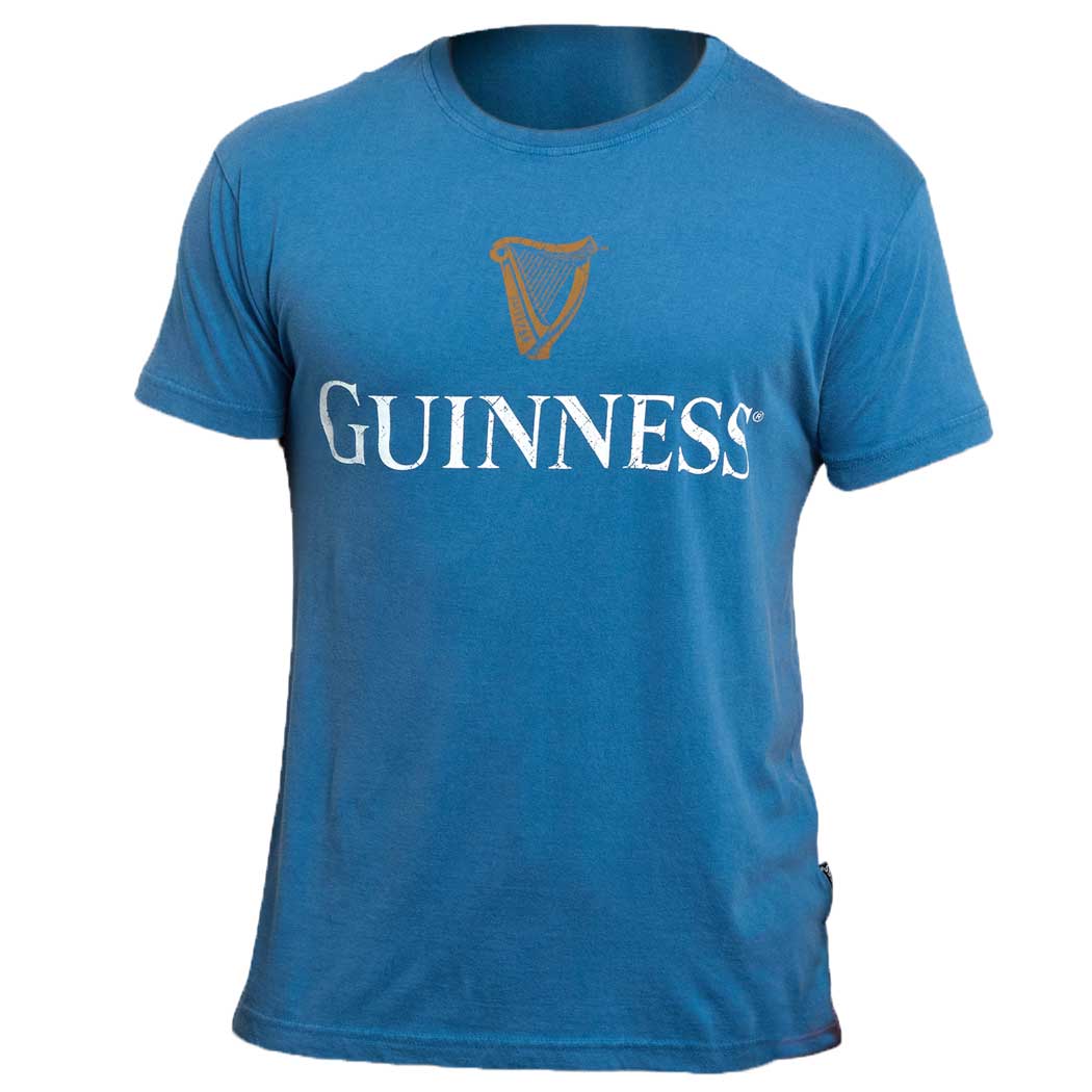 Product image for Irish T-Shirts | Guinness Trademark Label T-Shirt Sky Blue