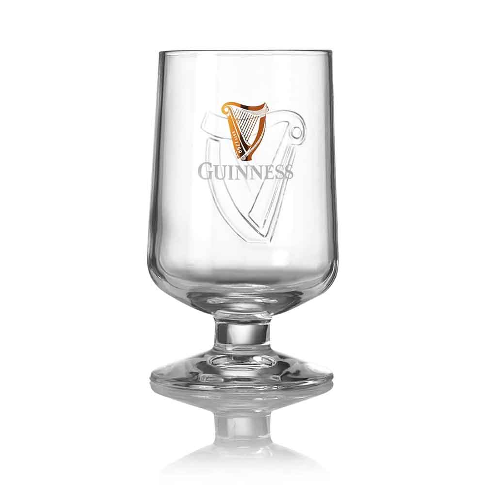 Guinness Logo 2 Pack Pint Glass Set With Embossed Harp