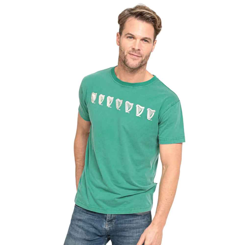 Product image for Irish T-shirts | Guinness  Evolution Harp Green Tee