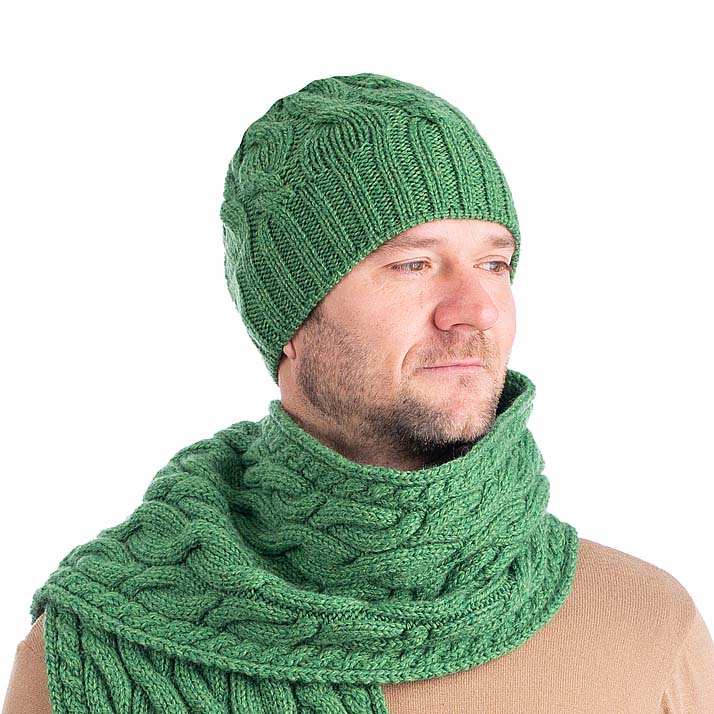Product image for Irish Hat | Merino Wool Cable Knit Mens Hat