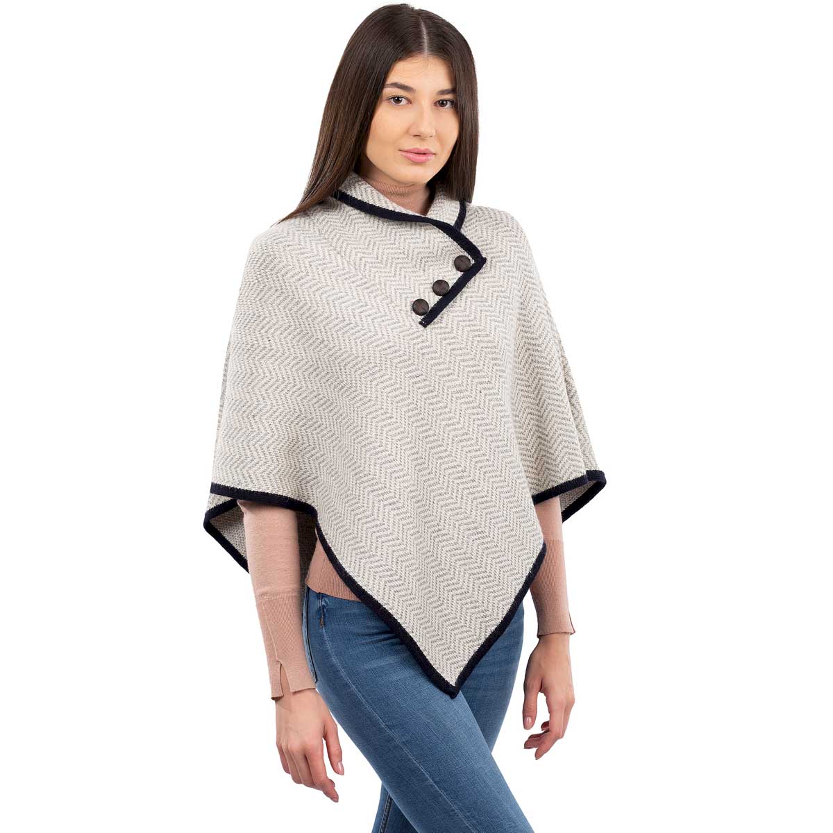 Product image for Irish Cape | Ladies Herringbone Wool Cape