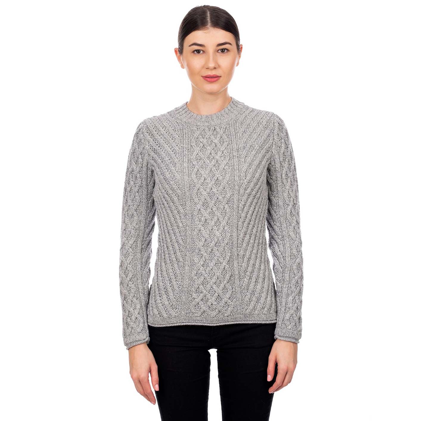 Product image for Irish Sweater | Aran Knit Tunic Ladies Sweater