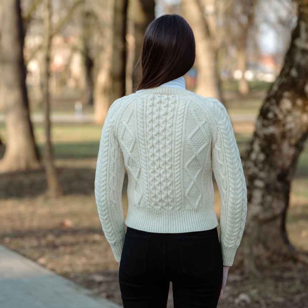 Cable cardigan ladies on sale