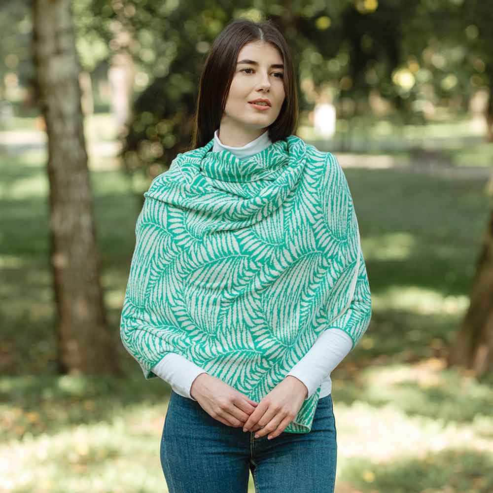 Product image for Irish Shawl | Newgrange Fern Cotton Wrap