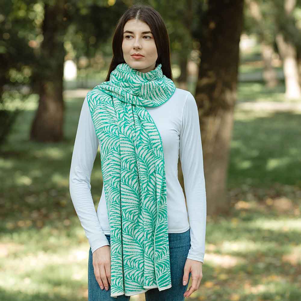 Product image for Irish Shawl | Newgrange Fern Cotton Wrap