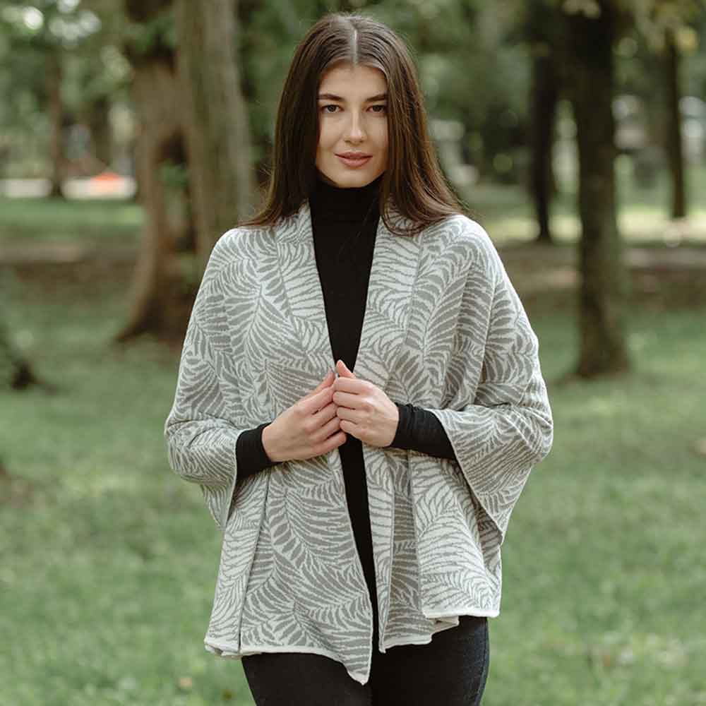 Product image for Irish Shawl | Newgrange Fern Cotton Wrap