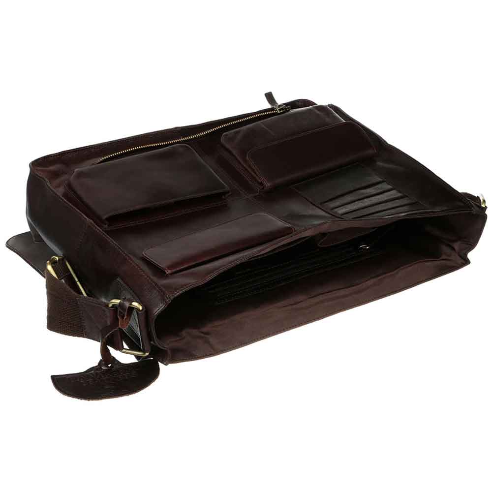 Product image for Irish Bag | Men's Brown  Leather Laptop Satchel